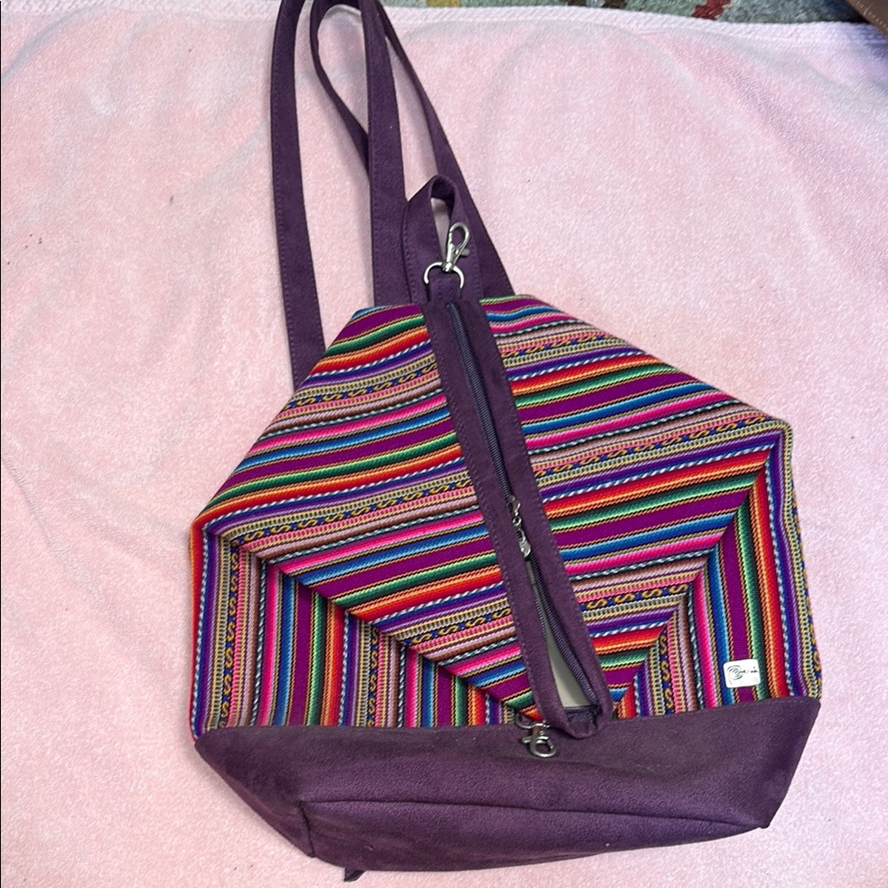 Colorful Striped Women's Bag